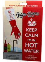 KEEP CALM Luxury Diamond Glam Latex Gloves - Household Washing Cleaning Kitchen