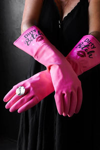 DIRTY BITCH Diamond Pearl Luxury Glam Guantes Hogar Lavado Limpieza Cocina