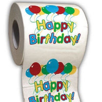 Papel higiénico de feliz cumpleaños, orinal de baño, recuerdo de fiesta, mordaza divertida, novedad