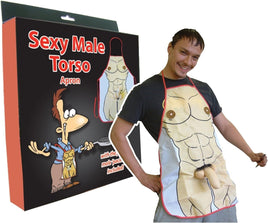 SEXY MALE TORSO KITCHEN APRON - Male Package included! ~ 💋 Adult Willy Gag Gift
