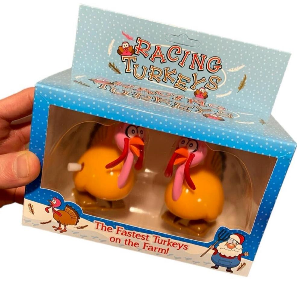 Turkeys Racing Large Image Hilarious Racing Turkeys - Gag Toy for Fun Times – Giggle Novelties