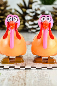 Racing Turkeys - What more can I say?   ~ Hilarious Gag Wind Up Racing Toy Game