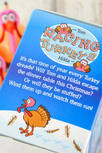 Racing Turkeys - What more can I say?   ~ Hilarious Gag Wind Up Racing Toy Game