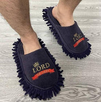 LORD OF LAZY DUSTER SLIPPPERS - A Clean Floor without the Chore!  SIZE MEDIUM