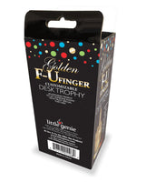 The GOLDEN F-U Middle Finger Desk Tropy Award - Customizable! Party GaG Gift