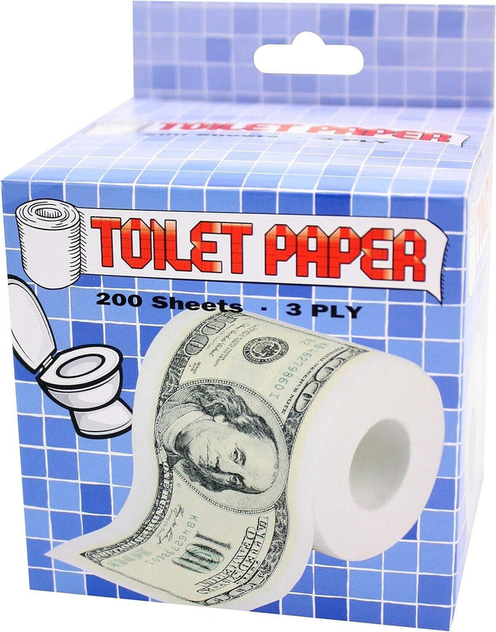 Rouleau de papier toilette pour billet de cent dollars, 100 $, jouet amusant pour salle de bain, cadeau