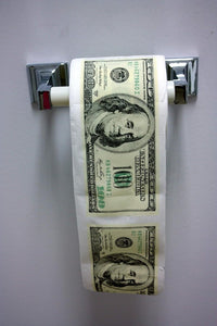 One Hundred Dollar Bill Toilet Paper Money Roll $100 - Bathroom Fun Gag Toy Gift