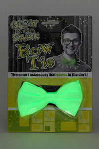 GLOW IN THE DARK BOW TIE - Costume Prop Dress Up Clothing Fun Accessory