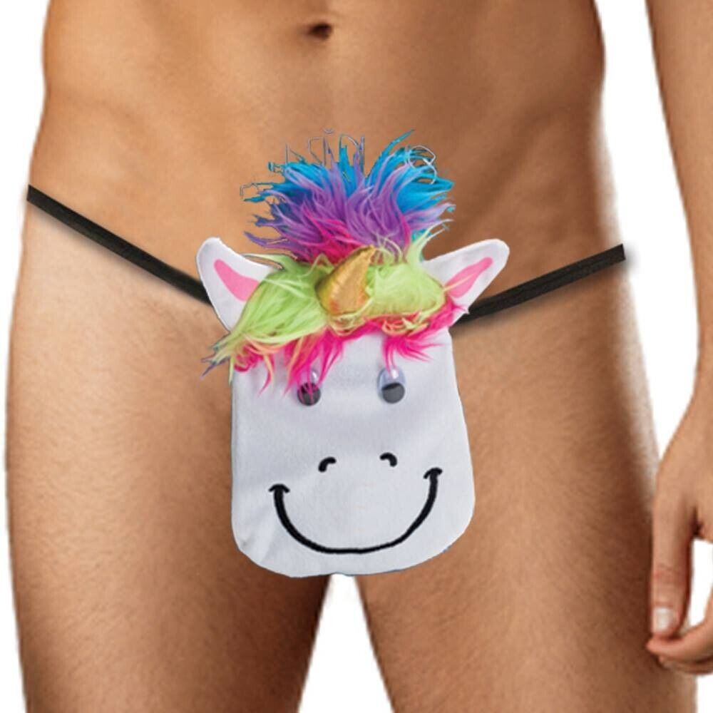 UNICORNIO Hacer ruido UNDIES - Furry Willy Thong Ropa interior Dormitorio GaG Broma Regalo