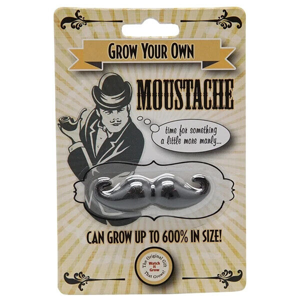 Grow Your Own MUSTACHE - Up to 600% in size!  Funny Gag Joke Novelty Toy Gift