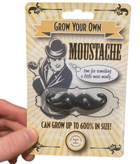 Grow Your Own MUSTACHE - Up to 600% in size!  Funny Gag Joke Novelty Toy Gift