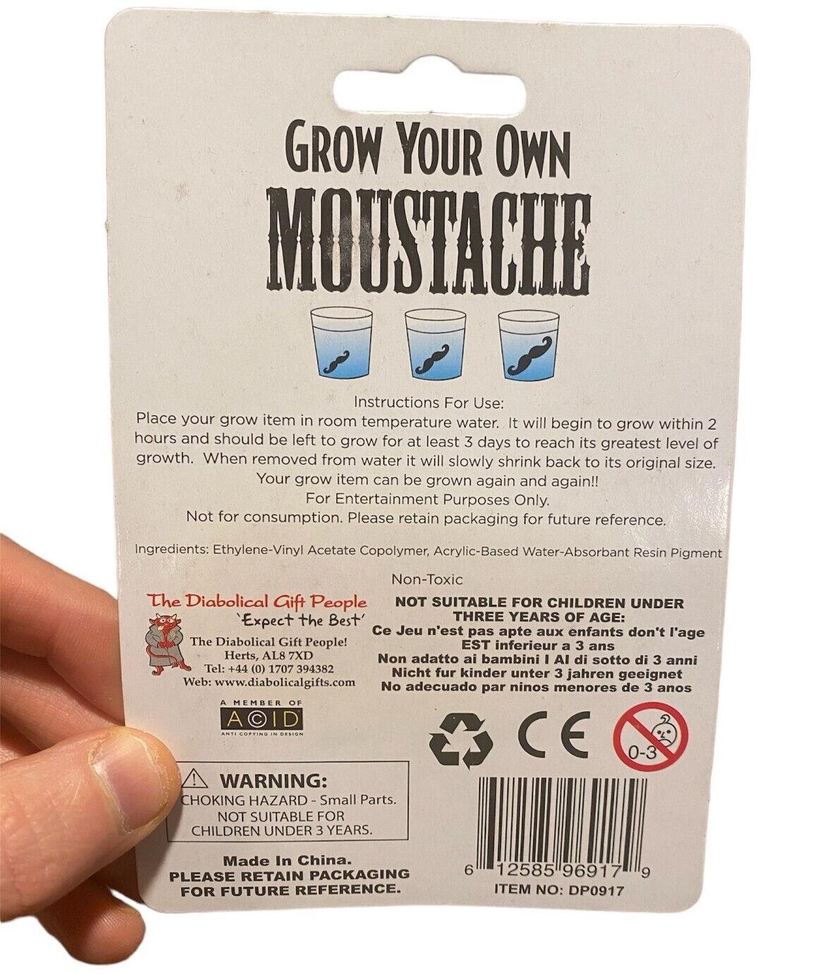 Grow Your Own MUSTACHE - Up to 600% in size!  Funny Gag Joke Novelty Toy Gift