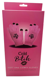 GANTS COLD B*TCH - Rose hiver sexy femmes dames - Fonctionnalité écran tactile