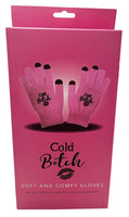 GUANTES COLD B*TCH - Pink Winter Sexy Women Ladies - Funcionalidad de pantalla táctil