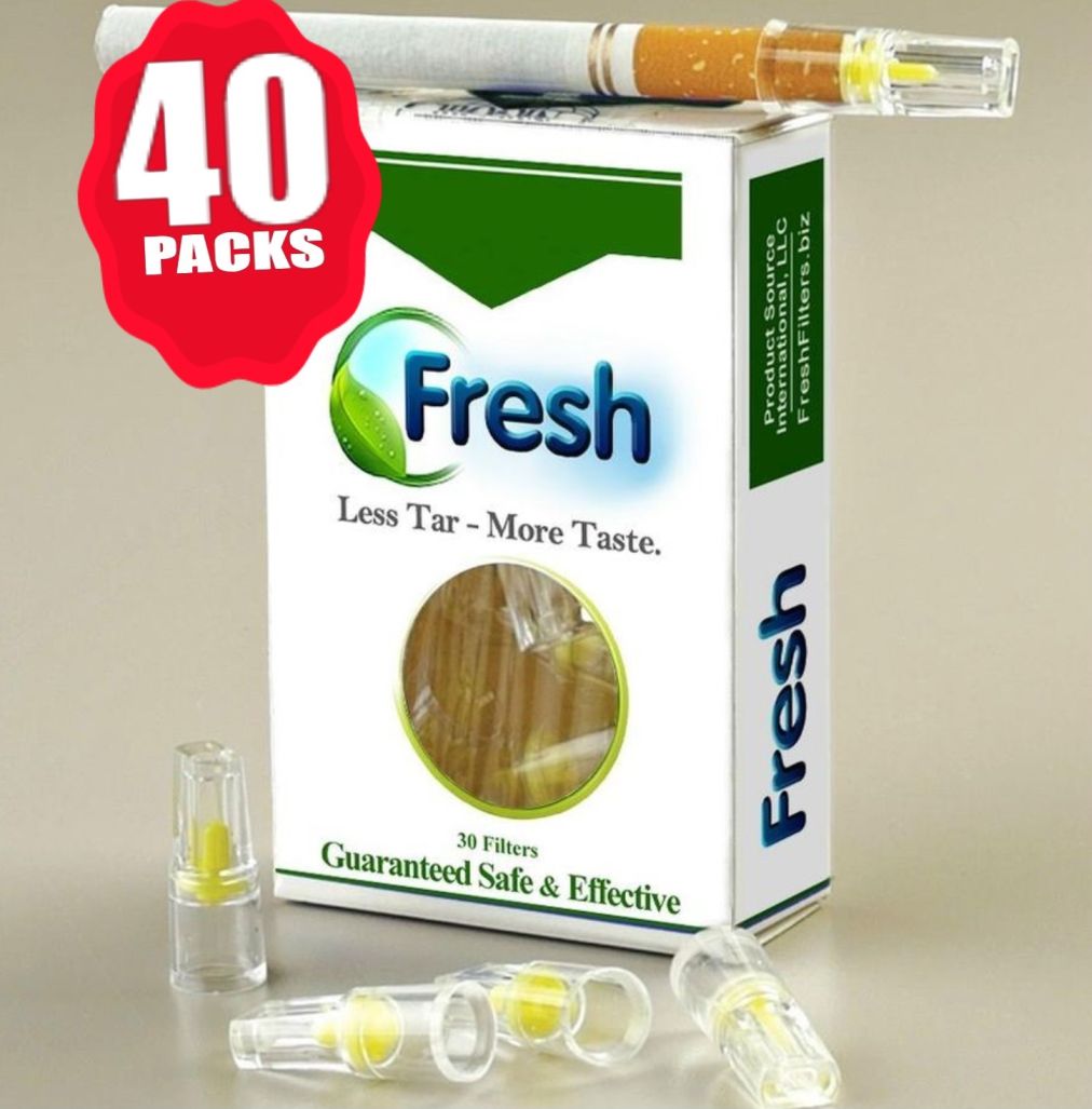 40 PK FRESH Cigarette Filters Takes the Nic Out & Blocks Tar – Giggle ...