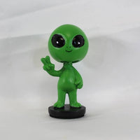 👽 UFO Alien Peace Bobble Head Doll Toy – Funny Dashboard Figure 🛸 Cute Martian