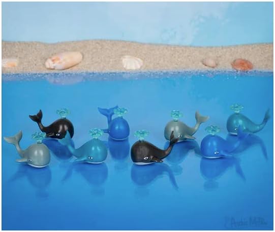 Itty Bitty Whales (Bag of 8) - Mini Moby Ocean Mammal Figurines - Archie McPhee