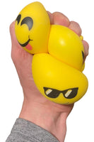 Paquete de 3 pelotas sonrientes para hacer malabarismos antiestrés, juguetes con pelotas para aplastar con cara feliz y sonrisa de Emoji
