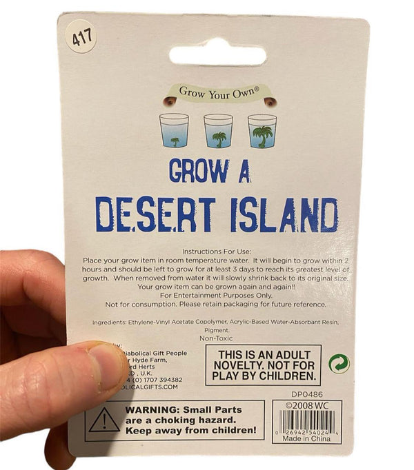 Grow A Desert Island - Relax You Deserve it! ~ Up to 600% in size ~ Fun Gag Gift