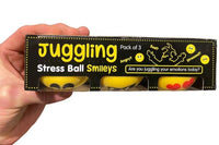 Pack de 3 balles Smiley pour jongler avec le stress - Emoji Smile Happy Face Squish Ball Toys