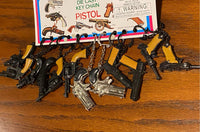 12 Vintage 80's mini llavero diecast pistola de metal pistola - pantalla de fundición a presión