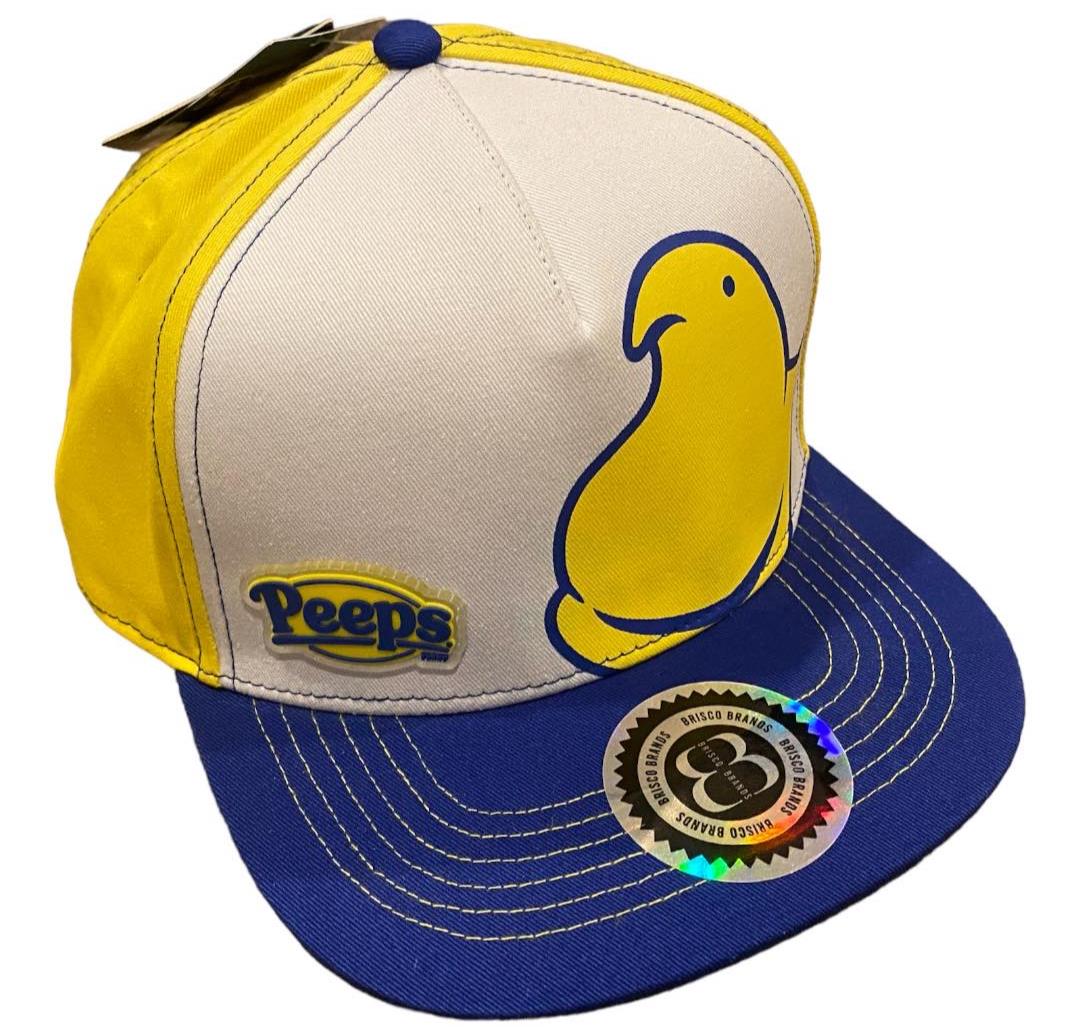 Peeps Snapback Hat - Retro Trucker Marhnallow Candy Embroidered Skater Ball Cap