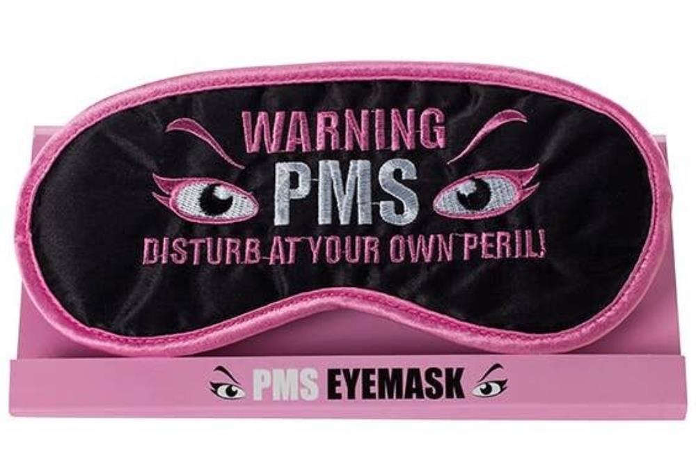 ADVERTENCIA Máscara para dormir PMS - Regalo divertido de máscara para ojos suave para dormir con los ojos vendados para mujer