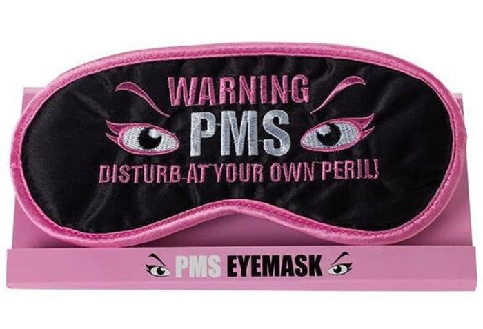 WARNING PMS Sleeping Mask - Funny Female Sleep Eye Blindfold Soft EyeMask Gift