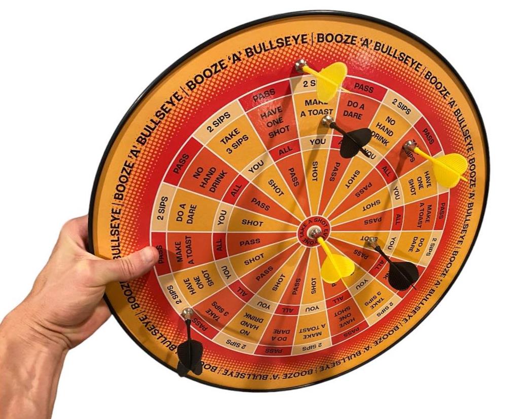 Booze 'a' Bullseye - The Ultimate Beer Drinking Magnetic Dart Board Party Game