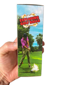 3 Exploding Golf Balls & Tee ~ Explodes into Smoke Cloud ~  Gag Prank Joke Trick