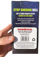 STOP SNORING Metal Hand Bell - Glows in the Dark! - Funny Gag Joke Adult Gift