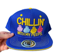 CHILLIN' WITH MY PEEPS Snapback Hat - Retro Trucker Embroidered Skater Ball Cap