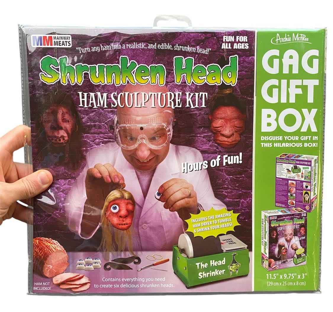 Shrunken Head Ham Gag Gift Box - Funny Prank Gift Box - Archie McPhee