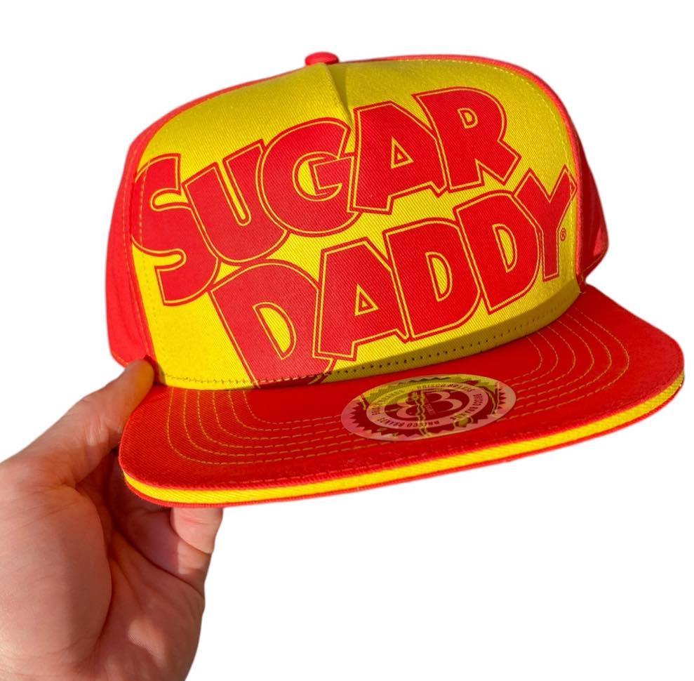 SUGAR DADDY Snapback Hat - Retro Trucker Candy Embroidered Skater Ball Cap