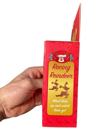 2pk Racing Reindeers - Hilarious Holiday Christmas Wind Up Stocking Stuffer Toys