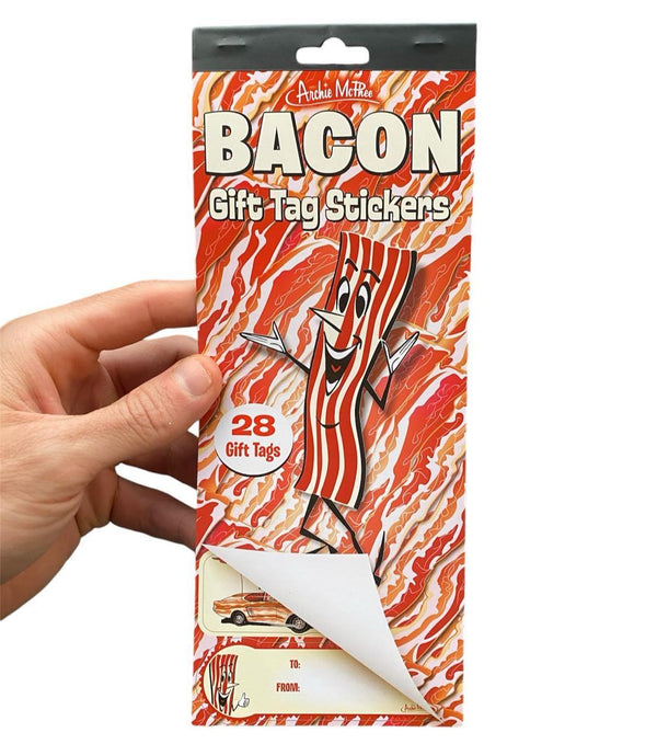 MR. BACON GIFT TAG STICKERS - Wrapping Paper Name Tags - Archie McPhee