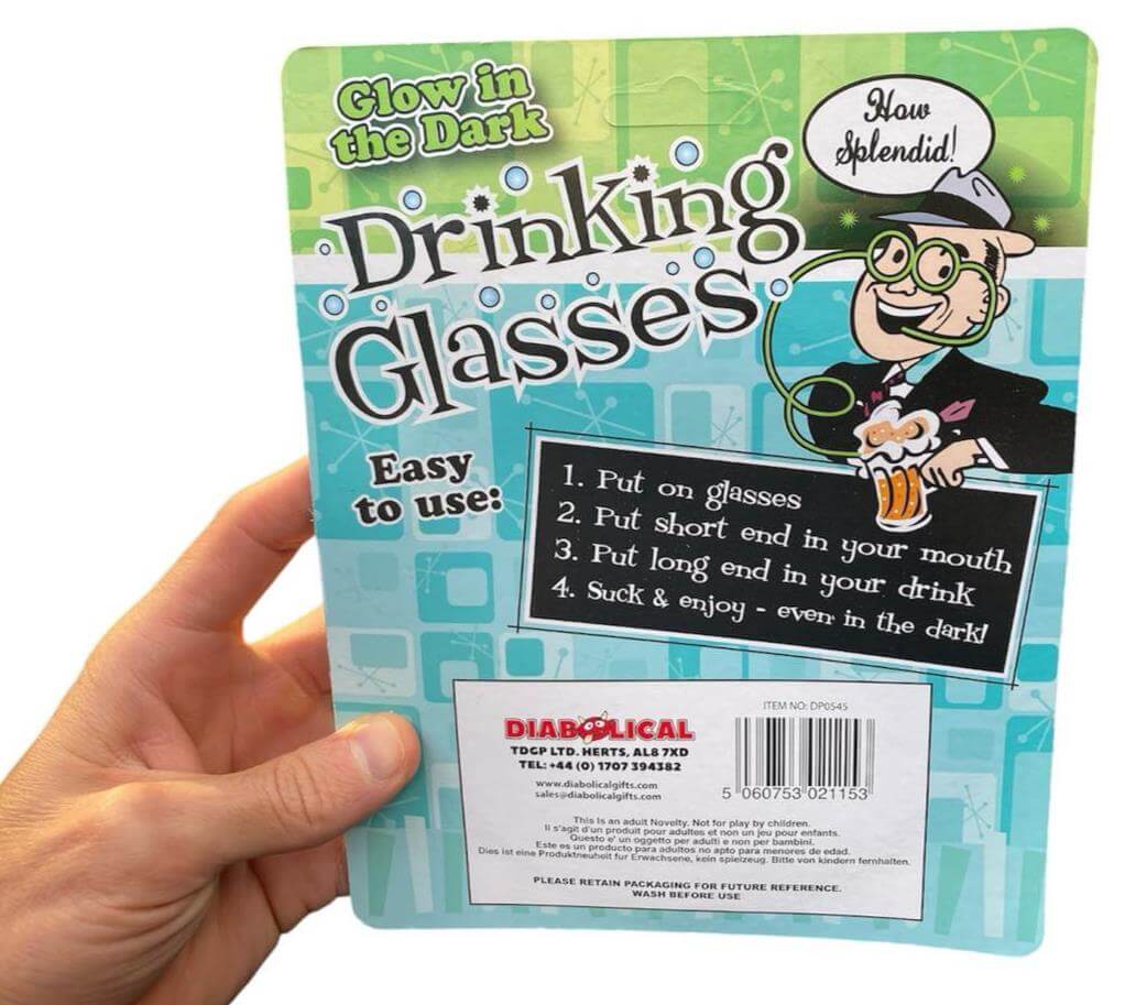 Glowing Drinking Straw Glasses - Glow in the Dark Glasses - Drinking Fun!