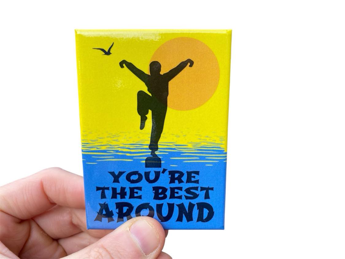 You're The Best Around Karate Kid Fridge Magnet Decor - 3.5" x 2.5" Made in USA