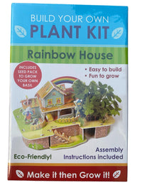 "Build Your Own" 3D Mini Rainbow House Plant Puzzle Garden Kit - Grows Basil