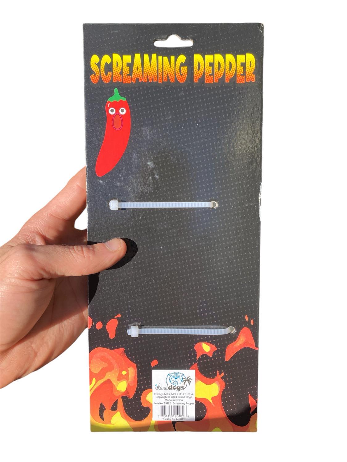 GIANT SCREAMING Red Hot Chili Pepper - Squeaking Noise - Stress Squeeze Gag Toy