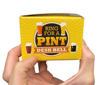 Ring for A Pint - Golden Beer Bell - Office Desk Kitchen Bar Pub Room