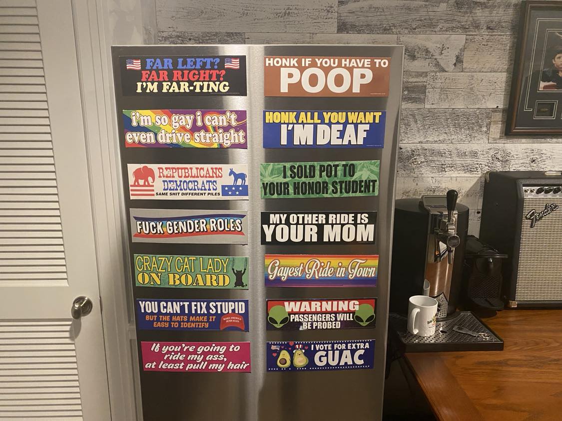 ⚠️ Pot Holes, Sink Holes & Ass Holes ⚠️ Funny Bumper Car Magnet 👀 Made in USA