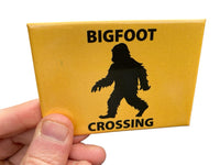 Bigfoot Crossing Fridge Magnet Home Kitchen Decor - 3.5" x 2.5" Made in USA