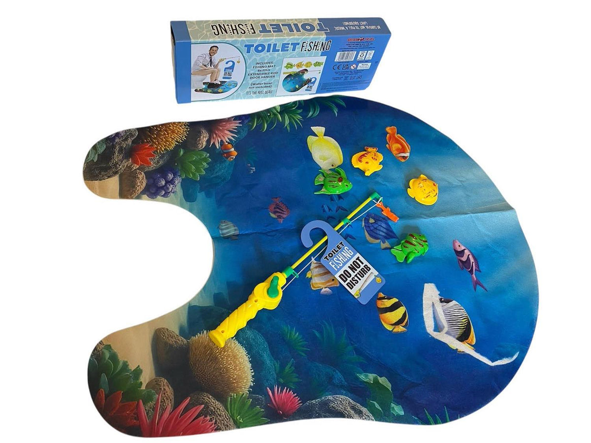 Toilet Fishing Game - Funny Bathroom Gag Gift - Hilarious Potty Time Fishing Toy