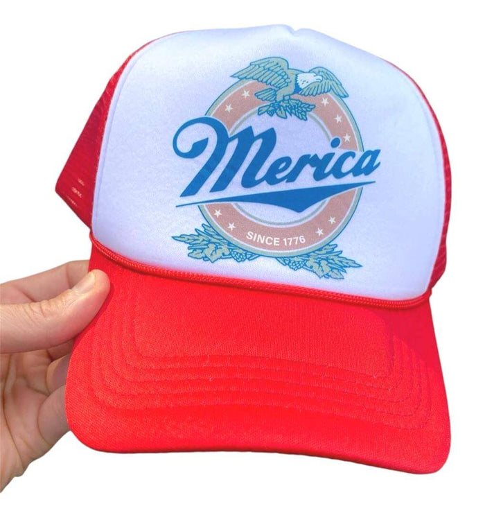 'Merica Trucker Snapback USA American Pride Hat - Retro Skater Ball Cap