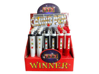 3 Casino Slot Machine Pens - Push & Spin Novelty Desk Toy for Home or Office