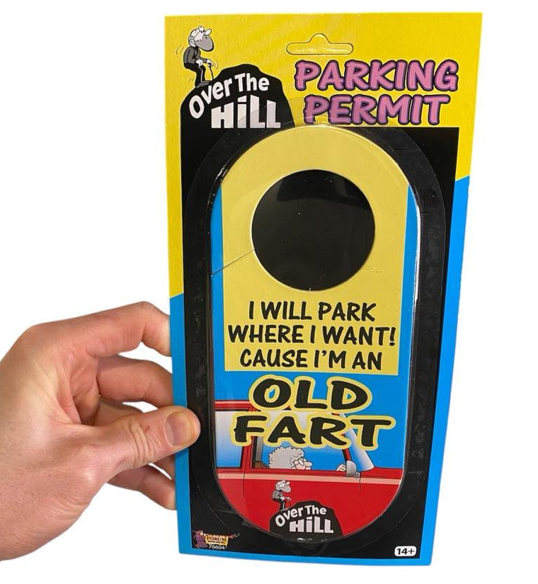 OLD FART Parking Permit - Funny Car Accessory – Giggle Novelties