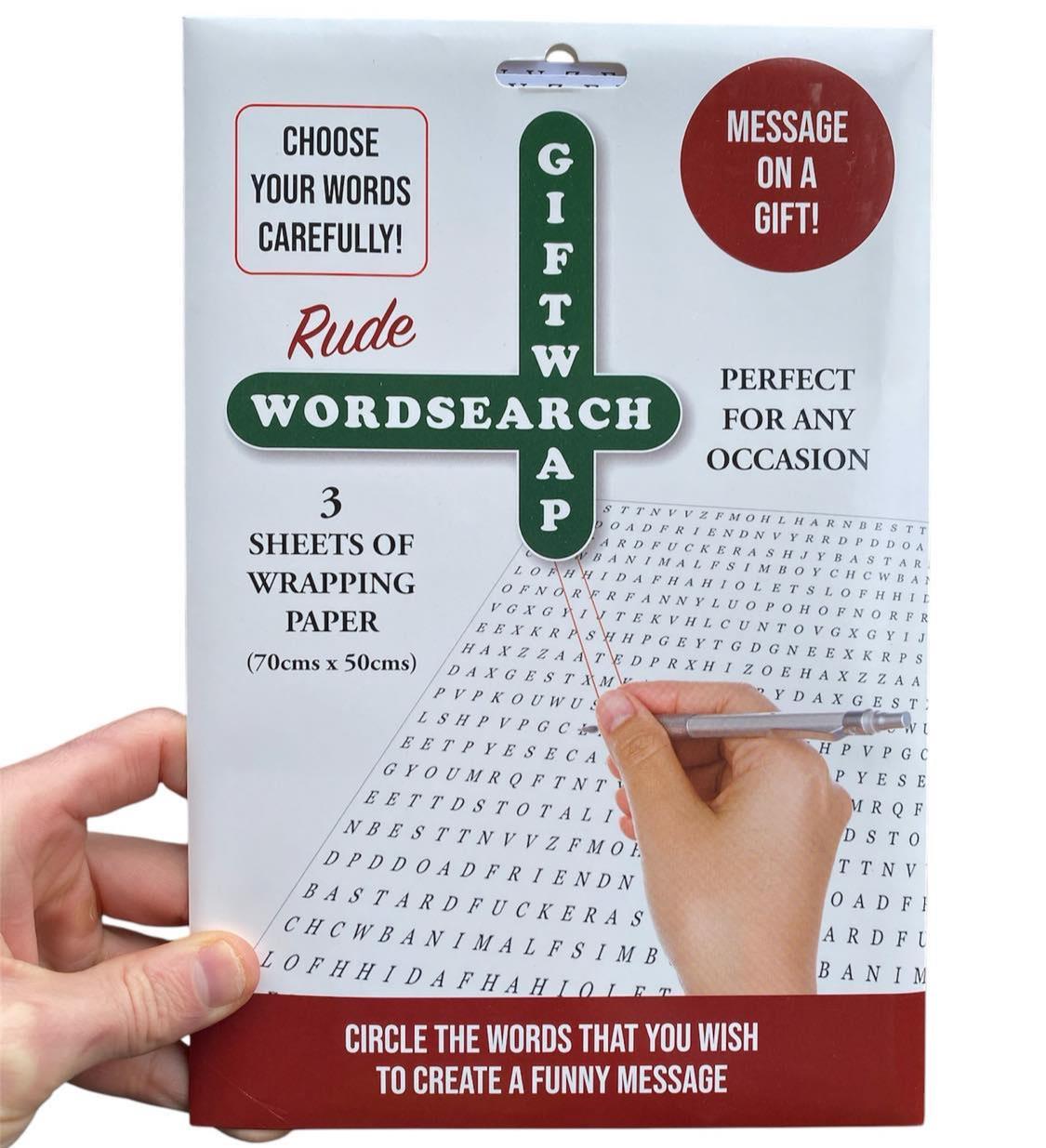 Printable Rude Box RUDE Adult Wrapping Paper–3 Sheets of Gift-Wrap Dirty Fun! – Giggle ...