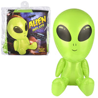 48" Green Galactic Alien Inflatable 👽 Big Head UFO Pool Party Halloween Blow Up