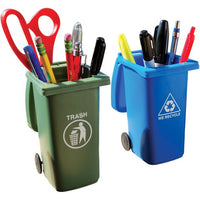 The Mini Curbside Trash & Recycle Can Set - Awesome Pen/Pencil Holder with lids